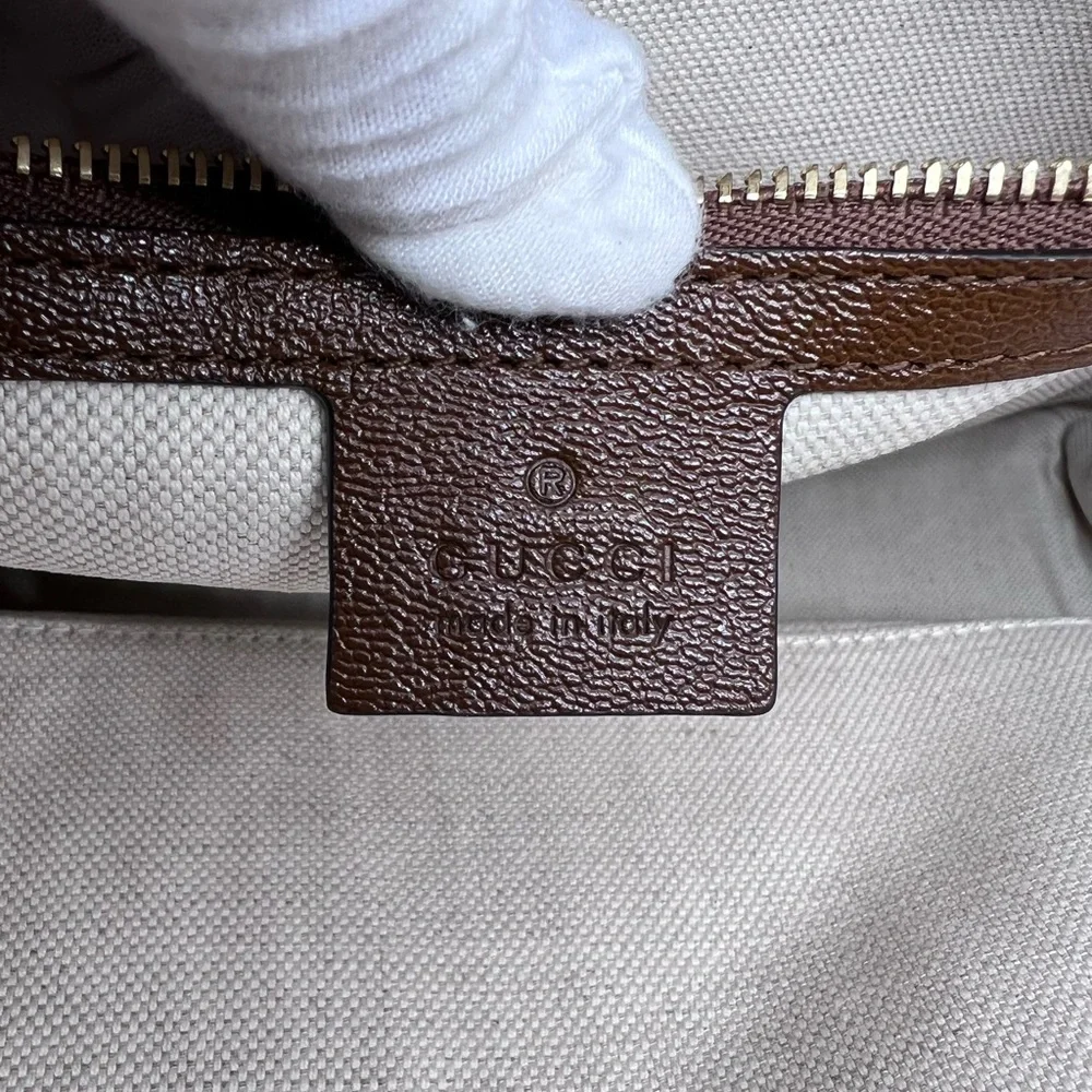 NEW Gucci Horsebit GG Supreme Monogram Canvas Large Top Handle Tote Bag - Picture 12 of 13